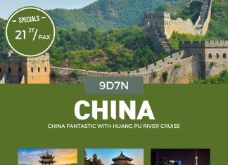 CHINA FANTASTIC WITH HUANG PU RIVER CRUISE 9 HARI 7 MALAM